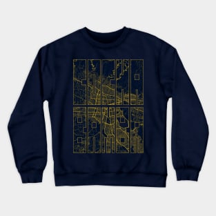 Cochabamba, Bolivia City Map Typography - Gold Art Deco Crewneck Sweatshirt